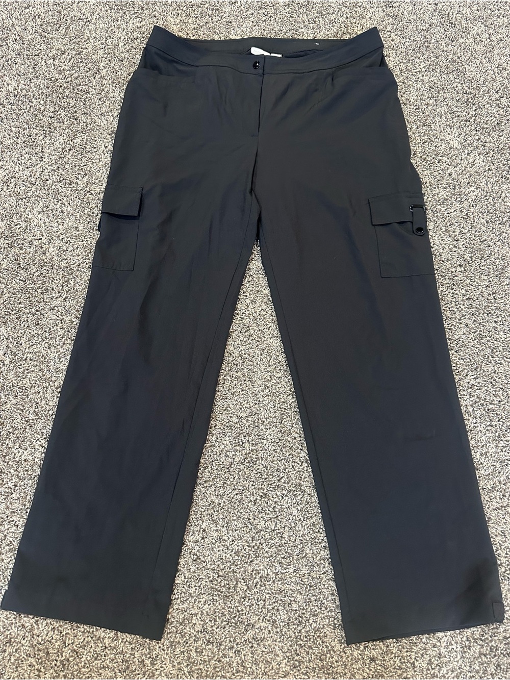 Chico's Black Straight Leg Cargo Pants